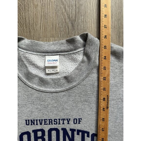 Vintage Y2K University Of Toronto Grey Crewneck Sweatshirt School Canada XL - Picture 13 of 13